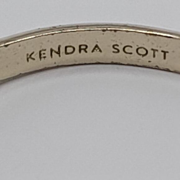 Kendra Scott Elton Cuff Bracelet, Drusy Stones, Gold Tone, 5 3/4 Inches - Picture 5 of 9